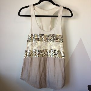 Express Sequin and Lace Tank Top